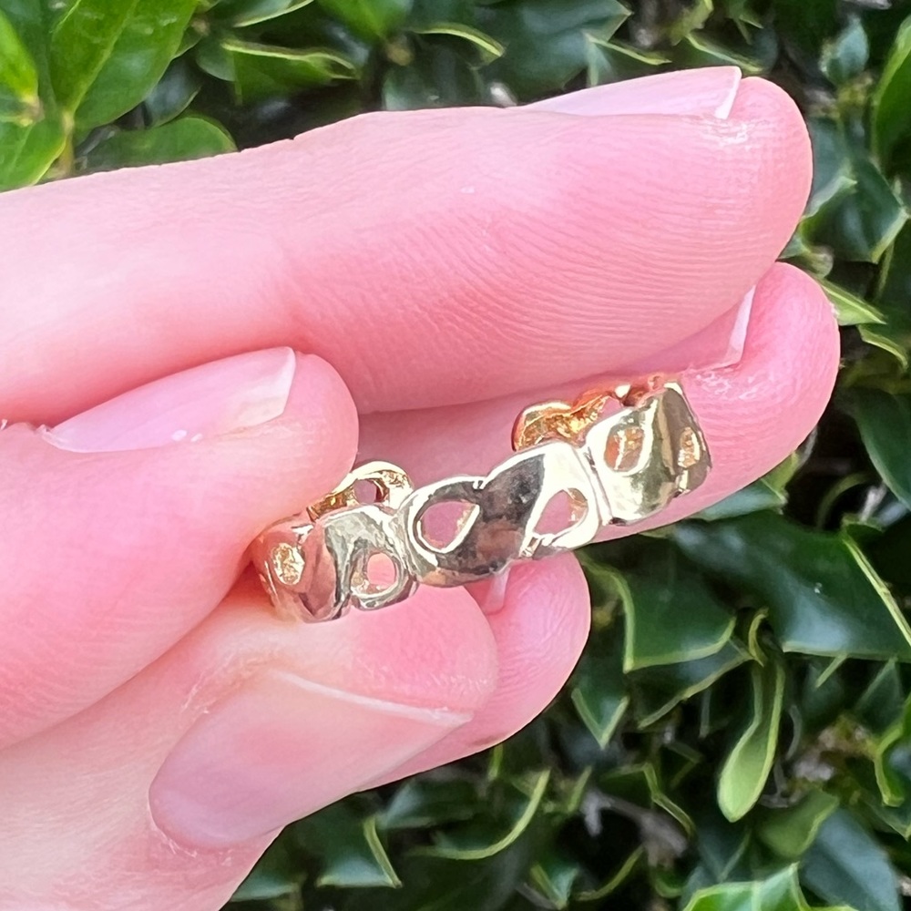 Gold Sterling Silver Infinity Ring Toe Ring Midi … - image 6